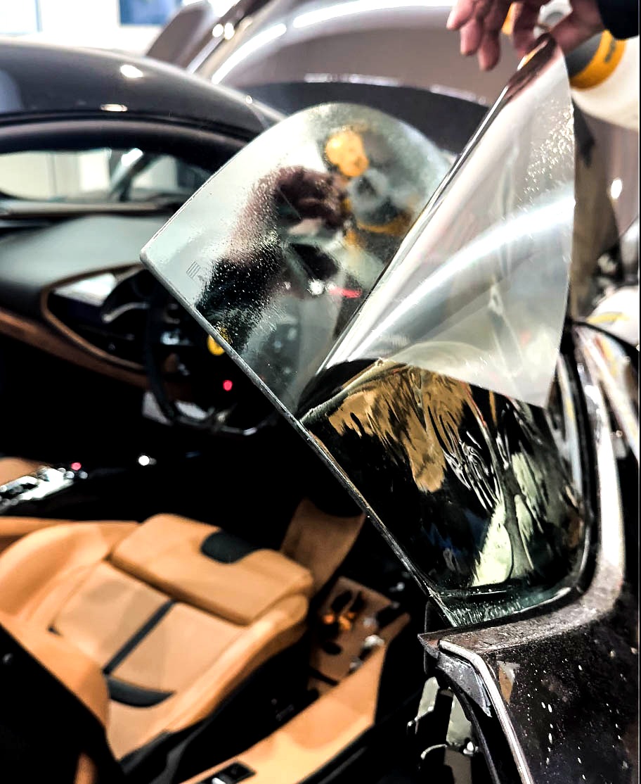 Professional ceramic window tint installation at ProWrap Cyprus in Limassol