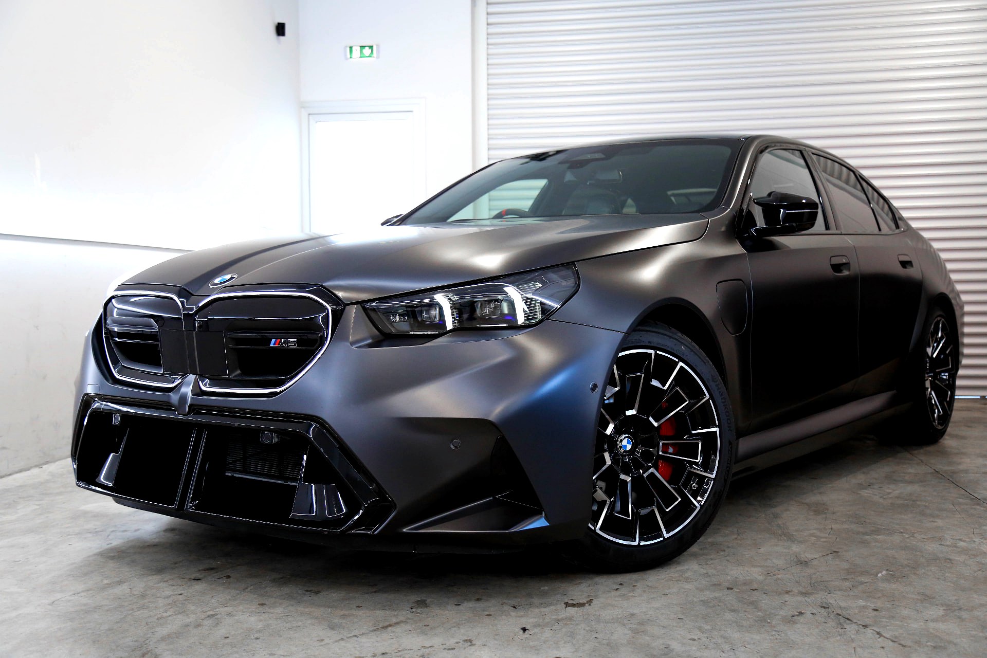 Matte grey BMW M5 wrap by ProWrap Cyprus
