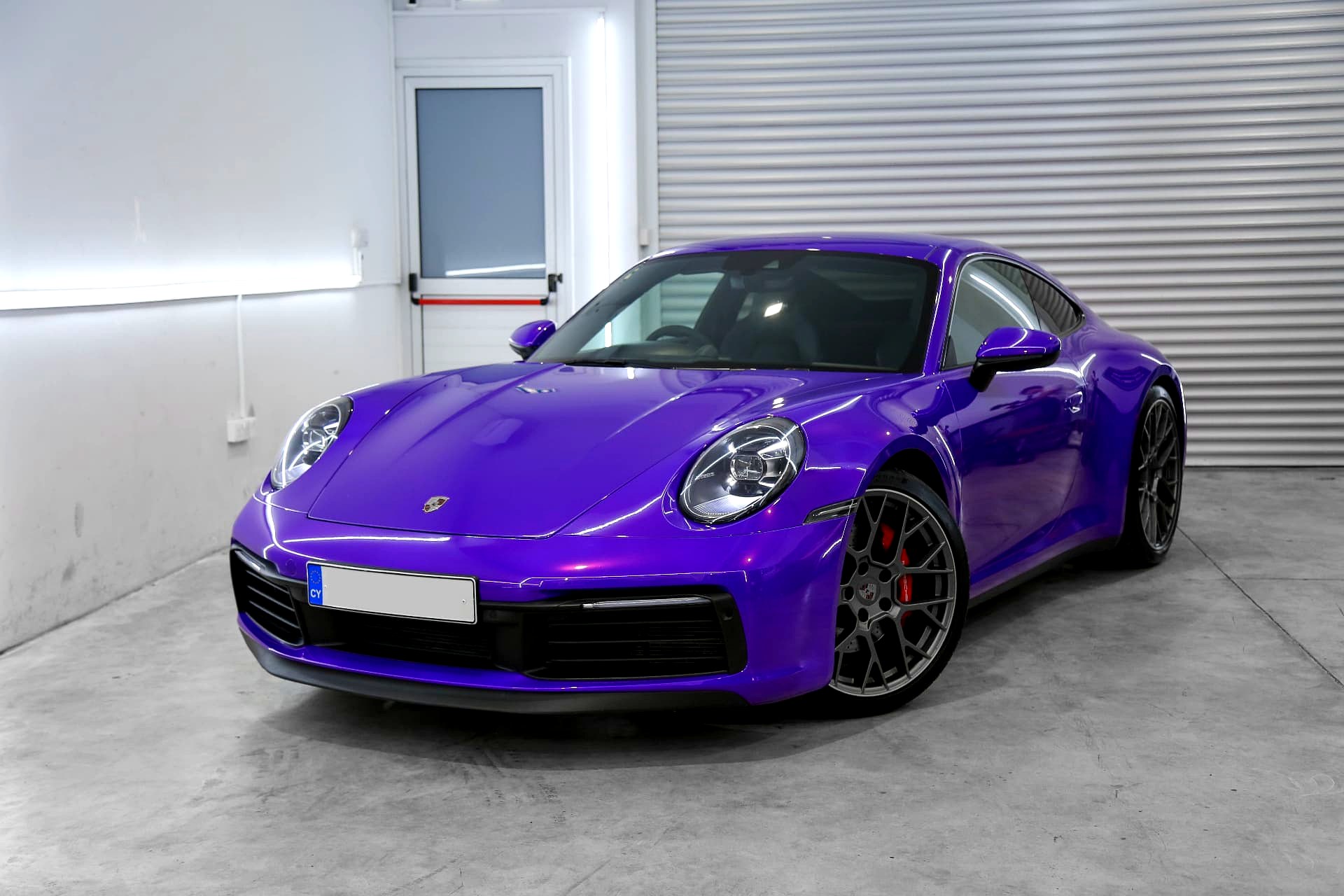 Vivid purple Porsche 911 vinyl wrap